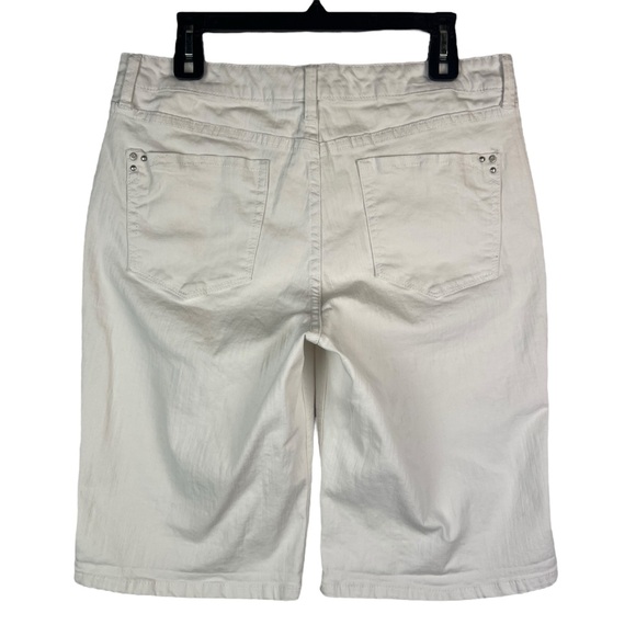 Nine West Jeans Astor Boyfriend Shorts Womens Size 14 White - Picture 2 of 13